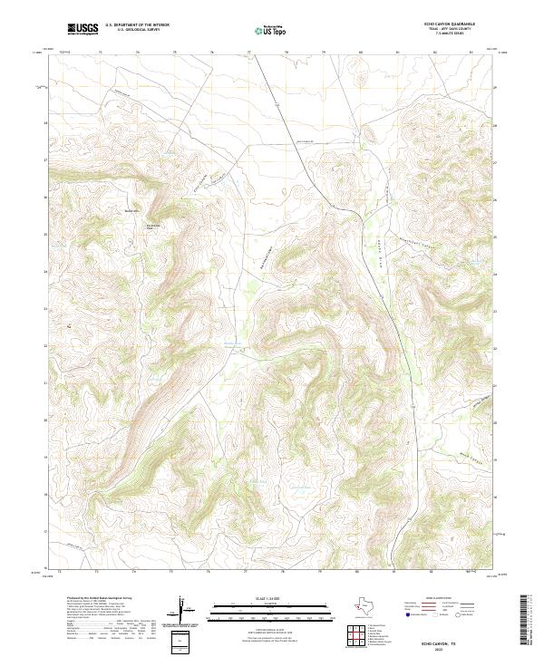 Echo Canyon 2022 topographic map thumbnail
