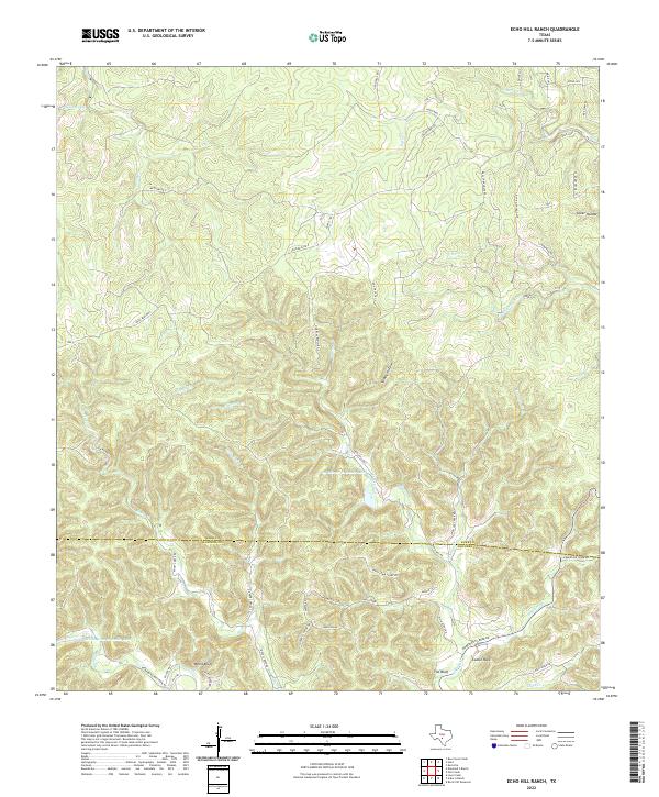 Echo Hill Ranch 2022 topographic map thumbnail