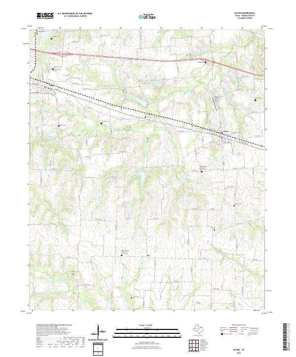 Ector 2022 topographic map thumbnail