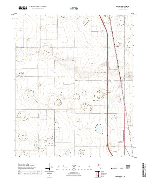 Edmonson NE 2022 topographic map thumbnail