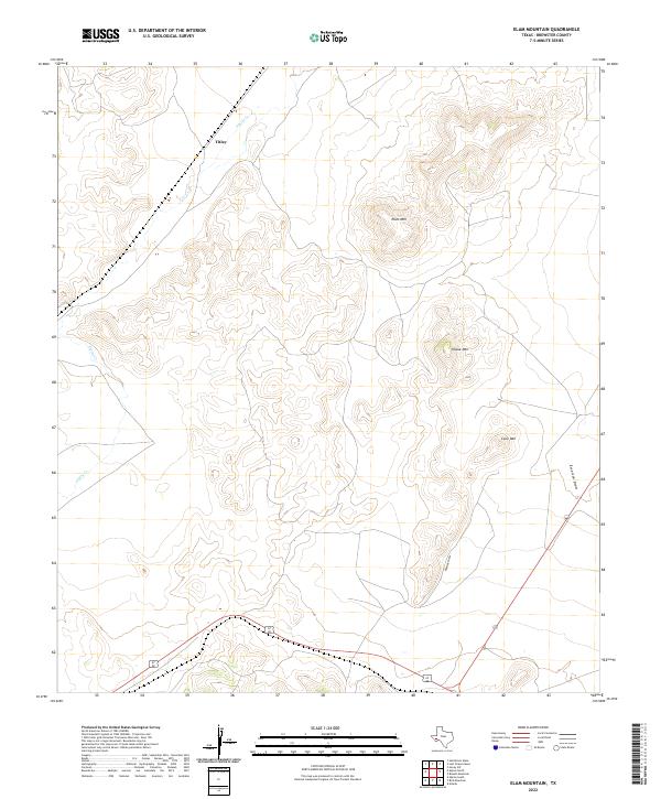 Elam Mountain 2022 topographic map thumbnail