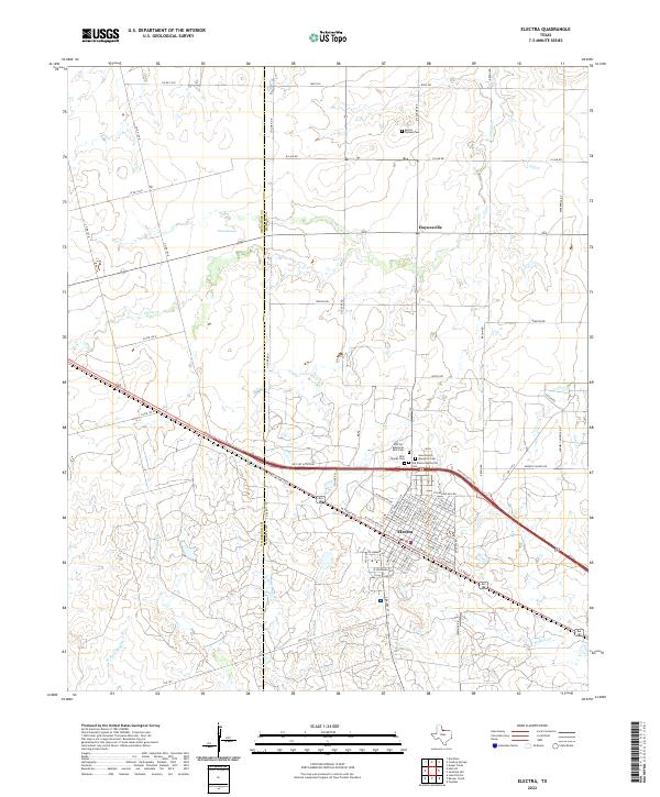 Electra 2022 topographic map thumbnail