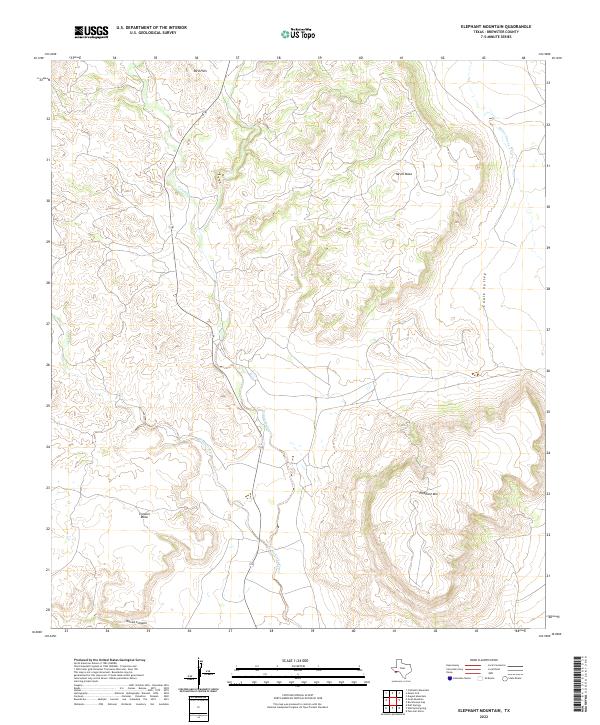 Elephant Mountain 2022 topographic map thumbnail