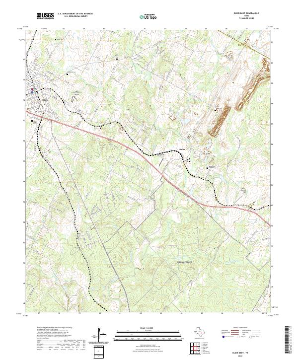 Elgin East 2022 topographic map thumbnail