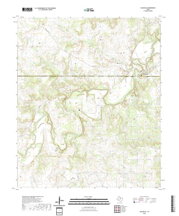 Eliasville 2022 topographic map thumbnail