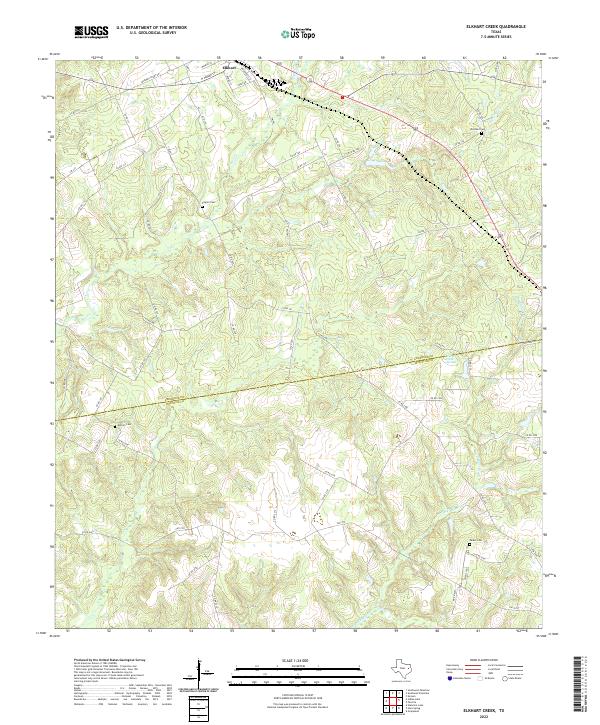 Elkhart Creek topographic map thumbnail