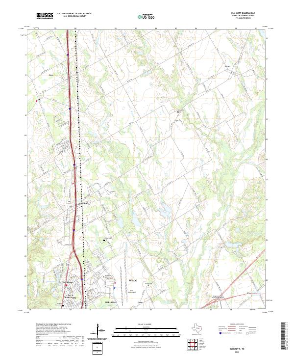 Elm Mott 2022 topographic map thumbnail