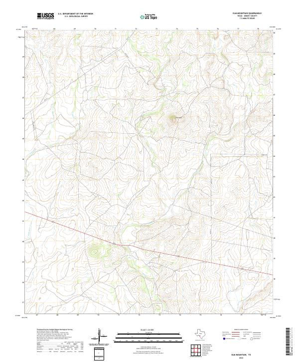 Elm Mountain 2022 topographic map thumbnail