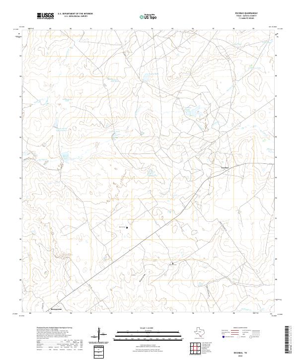 Escobas 2022 topographic map thumbnail