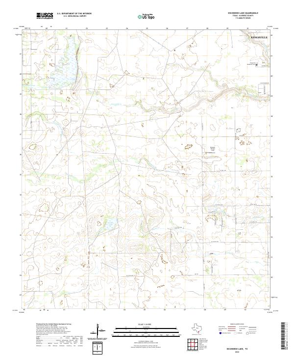 Escondido Lake 2022 topographic map thumbnail