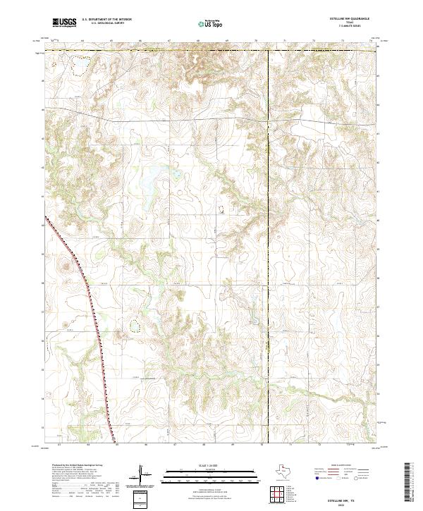 Estelline NW 2022 topographic map thumbnail