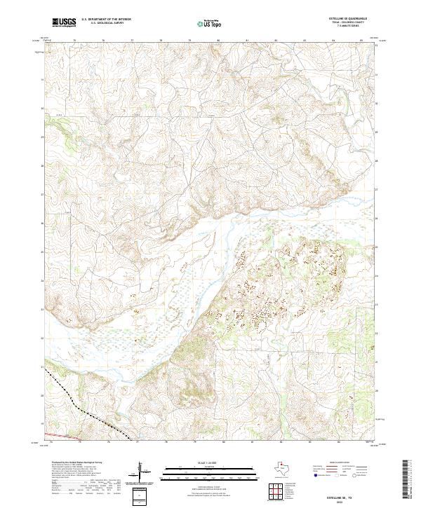 Estelline SE 2022 topographic map thumbnail