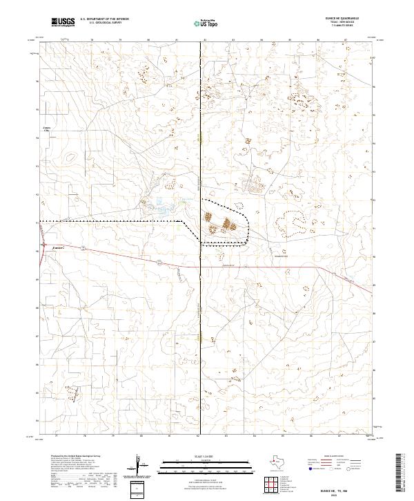 Eunice NE 2022 topographic map thumbnail