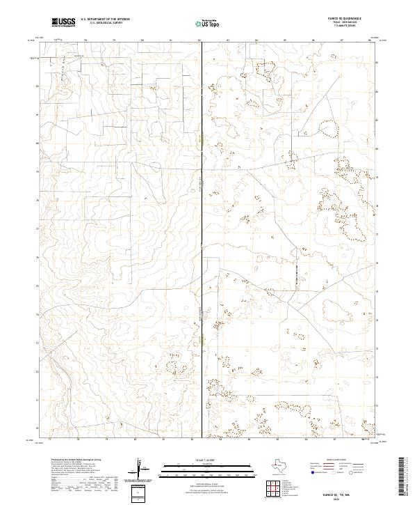 Eunice SE 2022 topographic map thumbnail