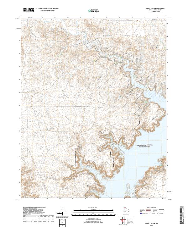 Evans Canyon 2022 topographic map thumbnail