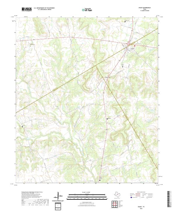 Evant 2022 topographic map thumbnail