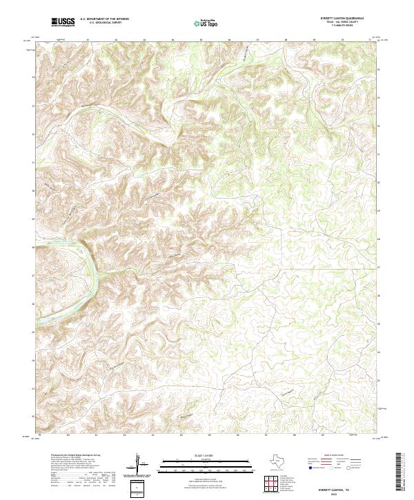 Everett Canyon 2022 topographic map thumbnail