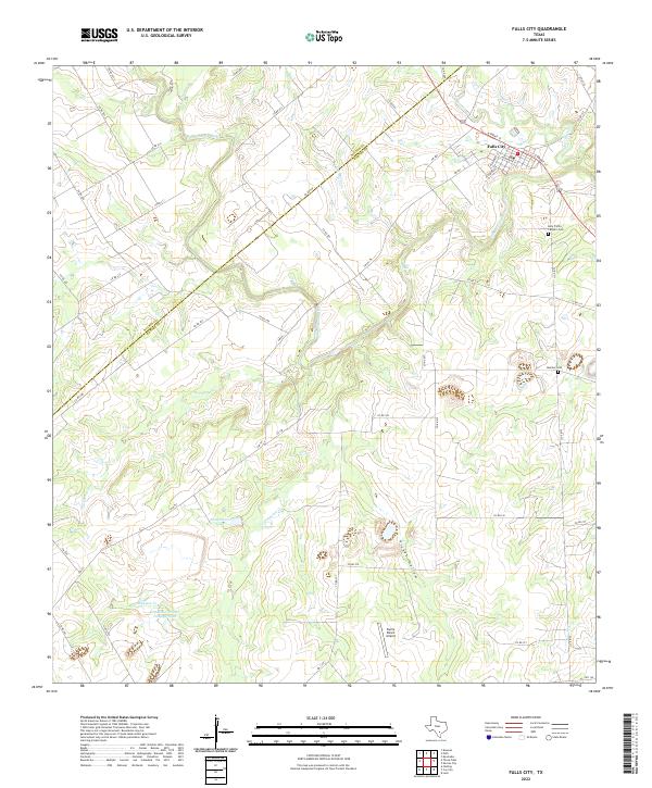 Falls City 2022 topographic map thumbnail