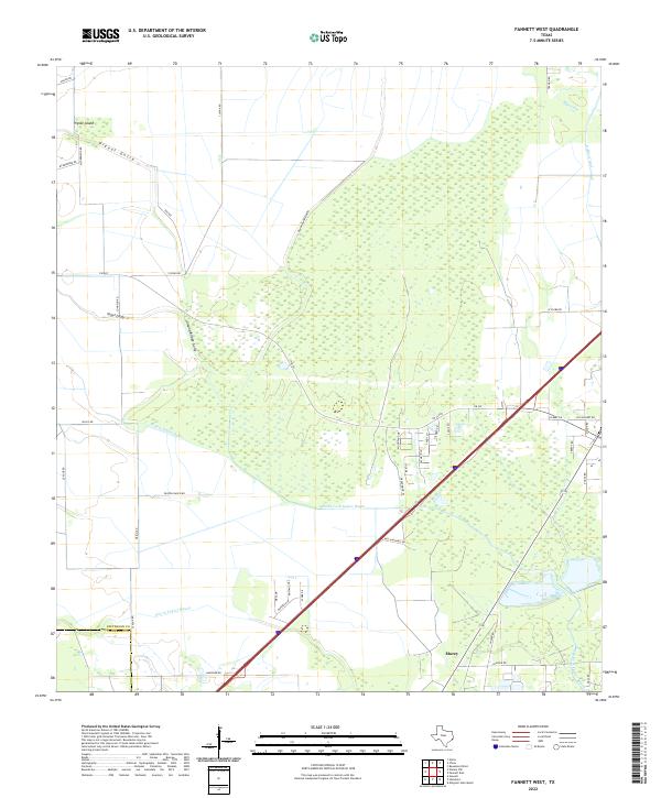 Fannett West topographic map thumbnail