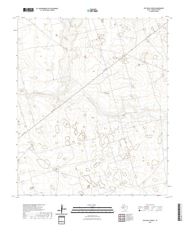Five Wells Ranch topographic map thumbnail