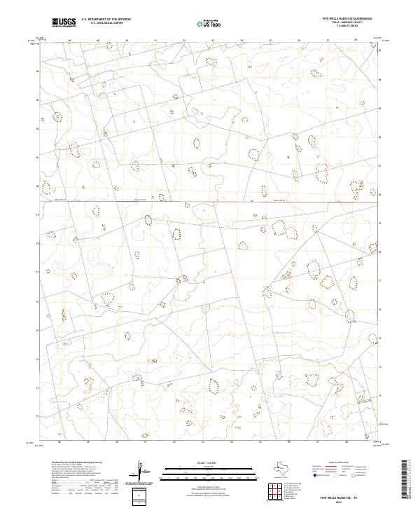 Five Wells Ranch SE topographic map thumbnail