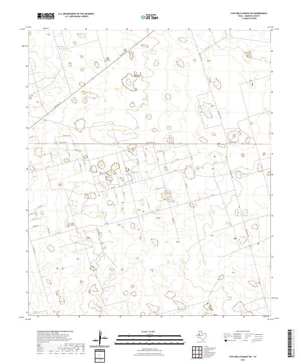 Five Wells Ranch SW 2022 topographic map thumbnail