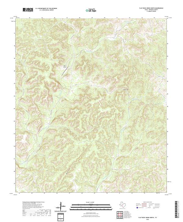 Flat Rock Creek North topographic map thumbnail