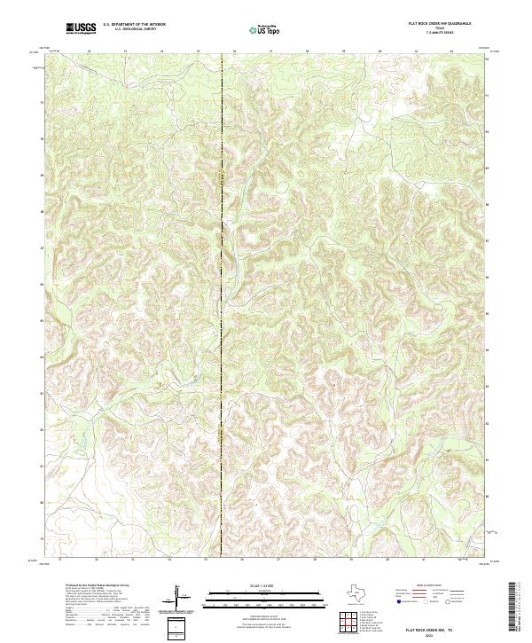 Flat Rock Creek NW topographic map thumbnail