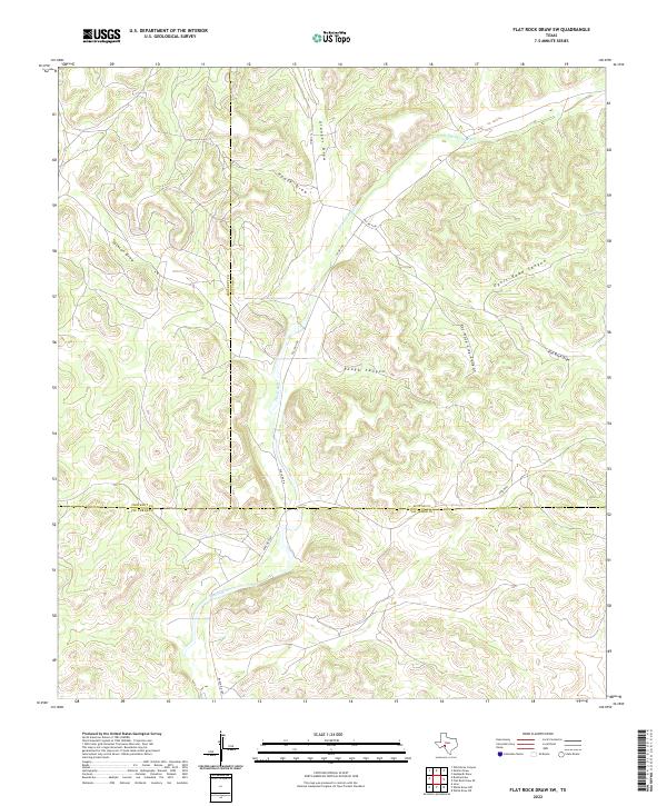 Flat Rock Draw SW topographic map thumbnail