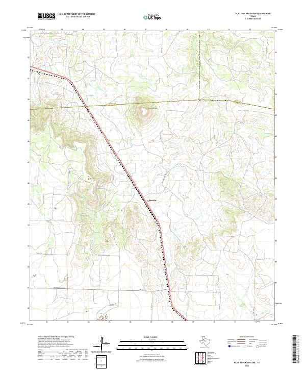 Flat Top Mountain topographic map thumbnail