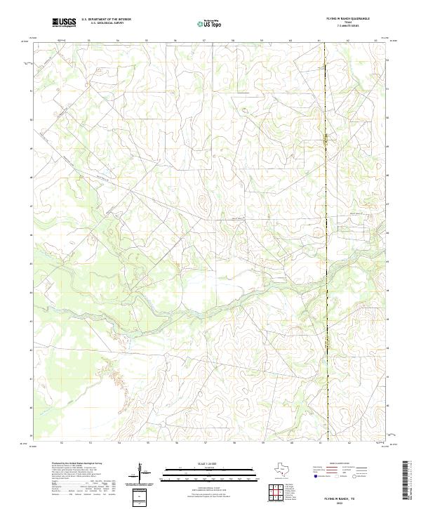 Flying W Ranch topographic map thumbnail