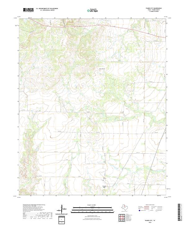 Foard City topographic map thumbnail