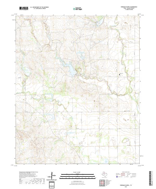 Foreman Chapel topographic map thumbnail