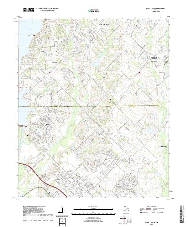 Forney North topographic map thumbnail
