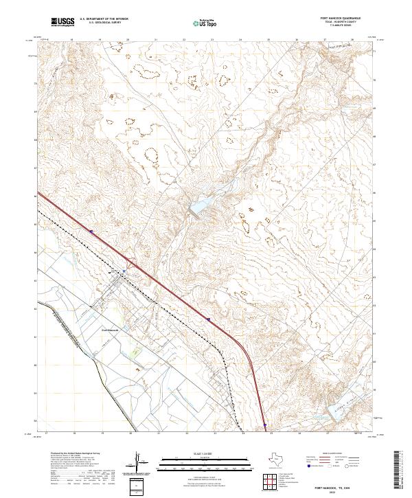 Fort Hancock 2022 topographic map thumbnail