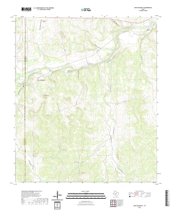 Fort McKavett 2022 topographic map thumbnail