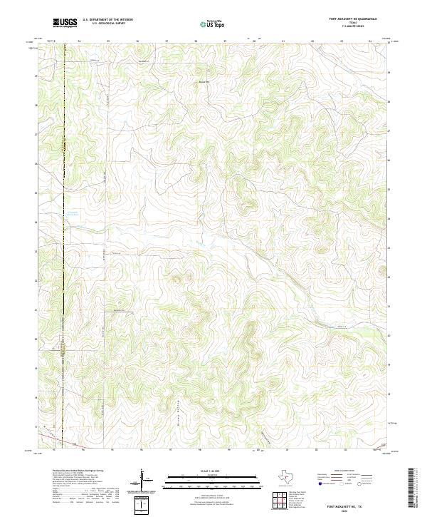 Fort McKavett NE topographic map thumbnail