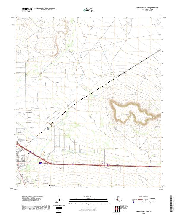 Fort Stockton East topographic map thumbnail
