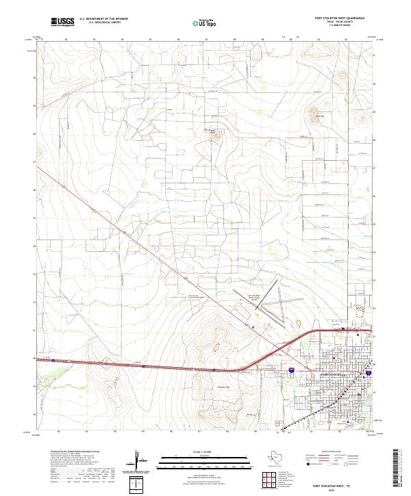 Fort Stockton West topographic map thumbnail