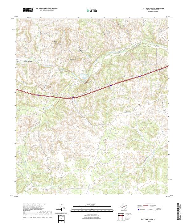 Fort Terrett Ranch topographic map thumbnail