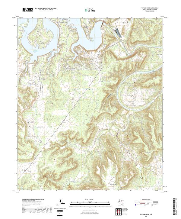 Fortune Bend topographic map thumbnail
