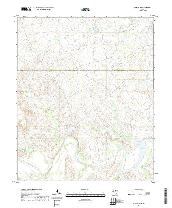Franklin Bend 2022 topographic map thumbnail