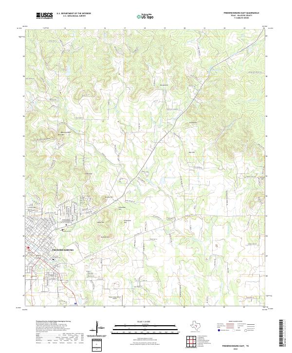 Fredericksburg East topographic map thumbnail