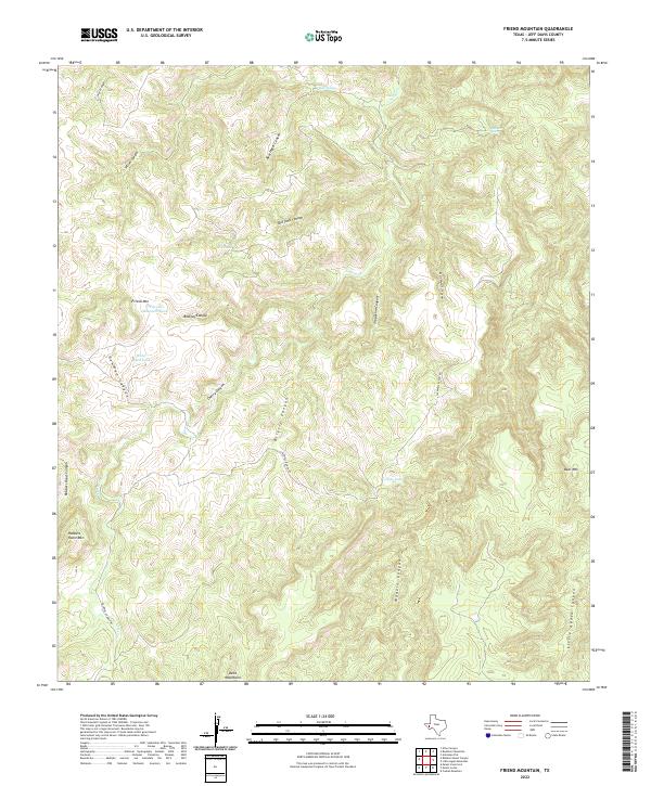 Friend Mountain 2022 topographic map thumbnail