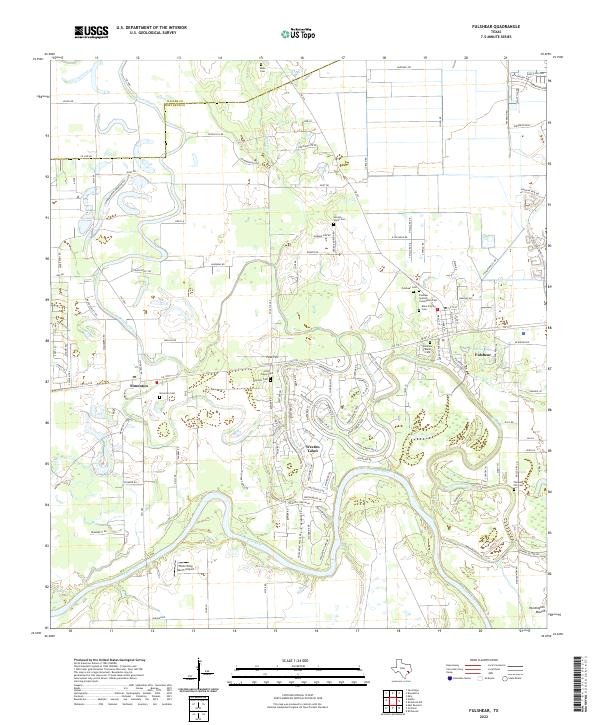 Fulshear 2022 topographic map thumbnail