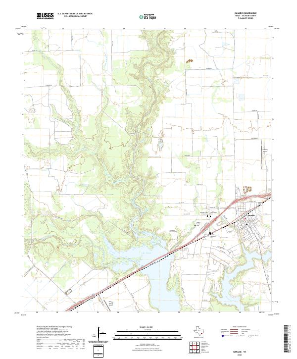 Ganado 2022 topographic map thumbnail