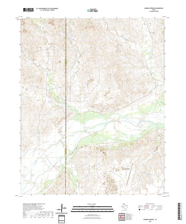 Garden Springs topographic map thumbnail