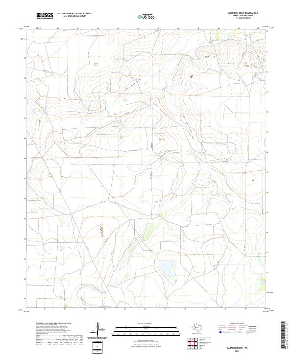 Garrison Draw topographic map thumbnail