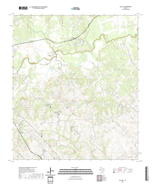 Gay Hill 2022 topographic map thumbnail