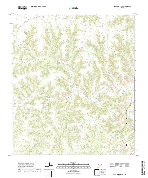 Geddis Canyon East topographic map thumbnail